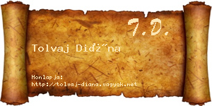 Tolvaj Diána névjegykártya